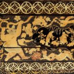 Canton Export Black Lacquer Work Box On Stand - 19th Century - Image 11