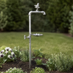 Rustic Bird Bath and Feeder Freestanding Garden Stake 92cm
