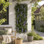 Extendable Purple Wisteria Trellis Garden Decoration