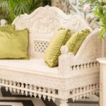 Carved & Limed Mango Wood Daybed - Image 8