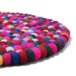 Singing Bowl Felt Ball Cushion - 35cm - Image 3
