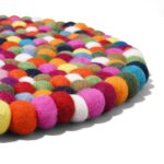 Singing Bowl Felt Ball Cushion -  40cm - Image 3