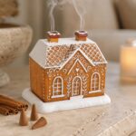 Gingerbread House Incense Cone Burner With 15 Cinnamon Incense Cones