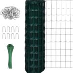PVC Coated Wire Mesh Fencing Roll 10m x 0.9m Green Kit