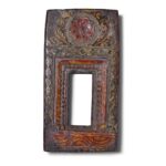 Painted Teak Votive Panel From Andhra Pradesh - 19th Century