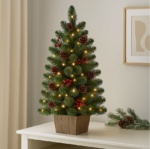 90cm Pre-lit Christmas Tree - Image 5