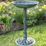 Traditional Freestanding Weatherproof Bird Bath Garden Feeder - Image 2