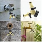 2 Way Brass Garden Hose Splitter Y Valve Connector - Image 4