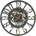 Vintage Open Face Outdoor Wall Clock 30cm Slate Effect