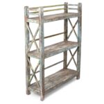 Painted Indian Teak Shelf - Ca 1920