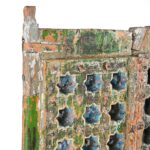 Carved & Painted Teak Window Shutter From South Rajasthan - 19thC - Image 4