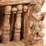 Teak Window with Original Painting from Gujarat - 19thC - Image 7