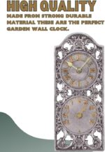 Vintage Outdoor Wall Clock with Thermometer & Barometer 35cm - Image 5