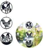 Metal Cockerel Garden Hanging Ornament for Outdoor Decor - Image 6
