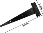 12 Inch Garden Gate Hinges Heavy Duty T Hinges 2 Pack - Image 2