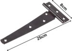 10 Inch Garden Gate Hinges Heavy Duty T Hinges 2 Pack - Image 2