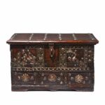 Brass Bound  Rosewood Jewellery Box From Kutch - 19Th C