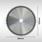 250mm TCT Circular Saw Blade Set 40T & 60T 2 Pack - Image 5