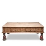 Indian Takhat Coffee Table Made From Reclaimed Teak - Image 4