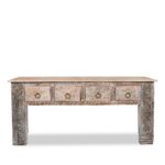 4 Drawer Painted Console Table Made From Reclaimed Teak
