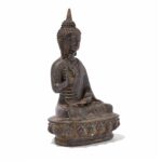 Cast Bronze Sitting Buddha Statue - Vitarka Mudra - Image 3
