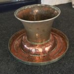 Tibetan Brass and Copper Tazza - Silver Plated Rim - Image 2