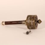Tibetan Prayer Wheel Siver & Brass -19thC