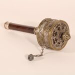 Tibetan Prayer Wheel Siver & Brass -19thC - Image 3