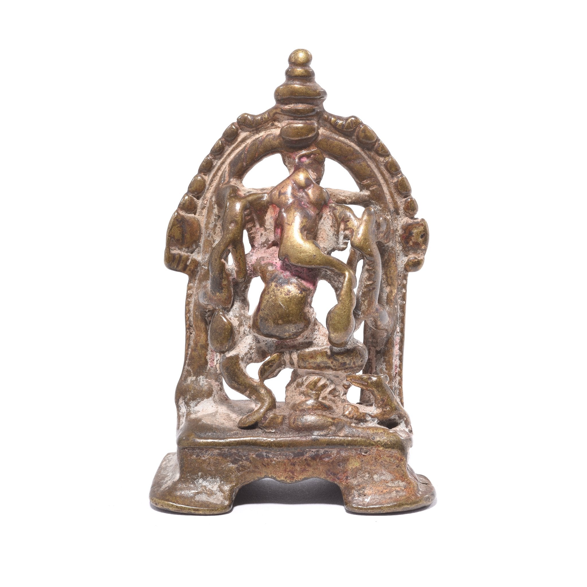 decorative-india-brass-miniature-votive-statue-of-lord-ganesh-19thc-1_06070162-2050-4aa3-84c0-68d9a0757475 Brass Miniature Votive Statue Of Lord Ganesh - 19thC - Image 1