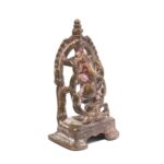 Brass Miniature Votive Statue Of Lord Ganesh - 19thC - Image 2