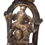 Brass Miniature Votive Statue Of Lord Ganesh - 19th Century - Image 2