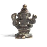 Brass Miniature Votive Statue Of Lord Ganesh - 19thC - Image 4