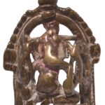 Brass Miniature Votive Statue Of Lord Ganesh - 19thC - Image 4