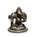Brass Miniature Votive Statues Of Lord Ganesh - 19th Century