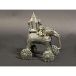 Bronze Elephant & Mahout - 19thC