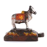 Painted Indian Nandi Bull Figurine From Rajasthan - Ca 1920