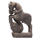 Rosewood Horse Statue - Turban Hanger from Madhya Pradesh - 19thC
