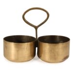 Vintage Brass Pickle Dish From Rajasthan - Ca 1920