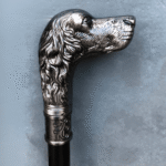 95cm Antique Style Dog Head Walking Stick Cane