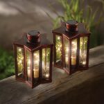 Firefly Effect Solar Garden Lanterns Pack of 2 Waterproof LEDs