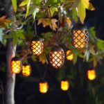 Flame Effect Solar String Lights 50 Multicoloured LEDs 5.5m
