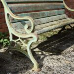 Old Cast Iron Garden Bench - Early 20thC - Image 7