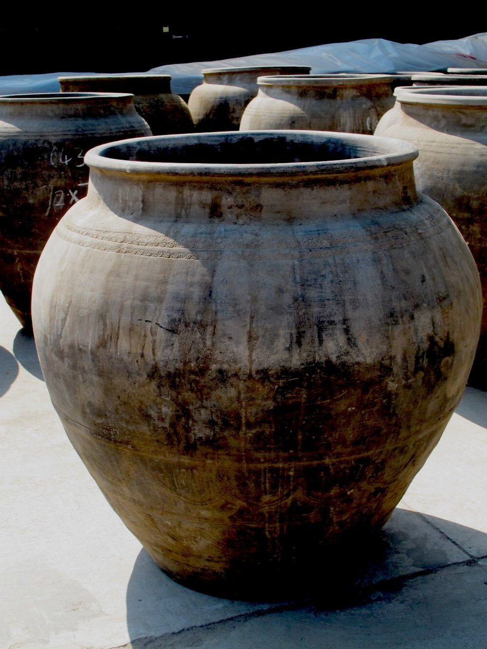 garden-old-terracotta-rice-jar-from-northern-china-ca-100-years-old-1 Old Terracotta Rice Jar From Northern China - Ca 100 Years Old - Image 1