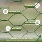 5m Green PVC Coated Chicken Wire Mesh Roll with Fixings - Image 3