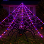 Giant LED Spider Web with Light Up Spider