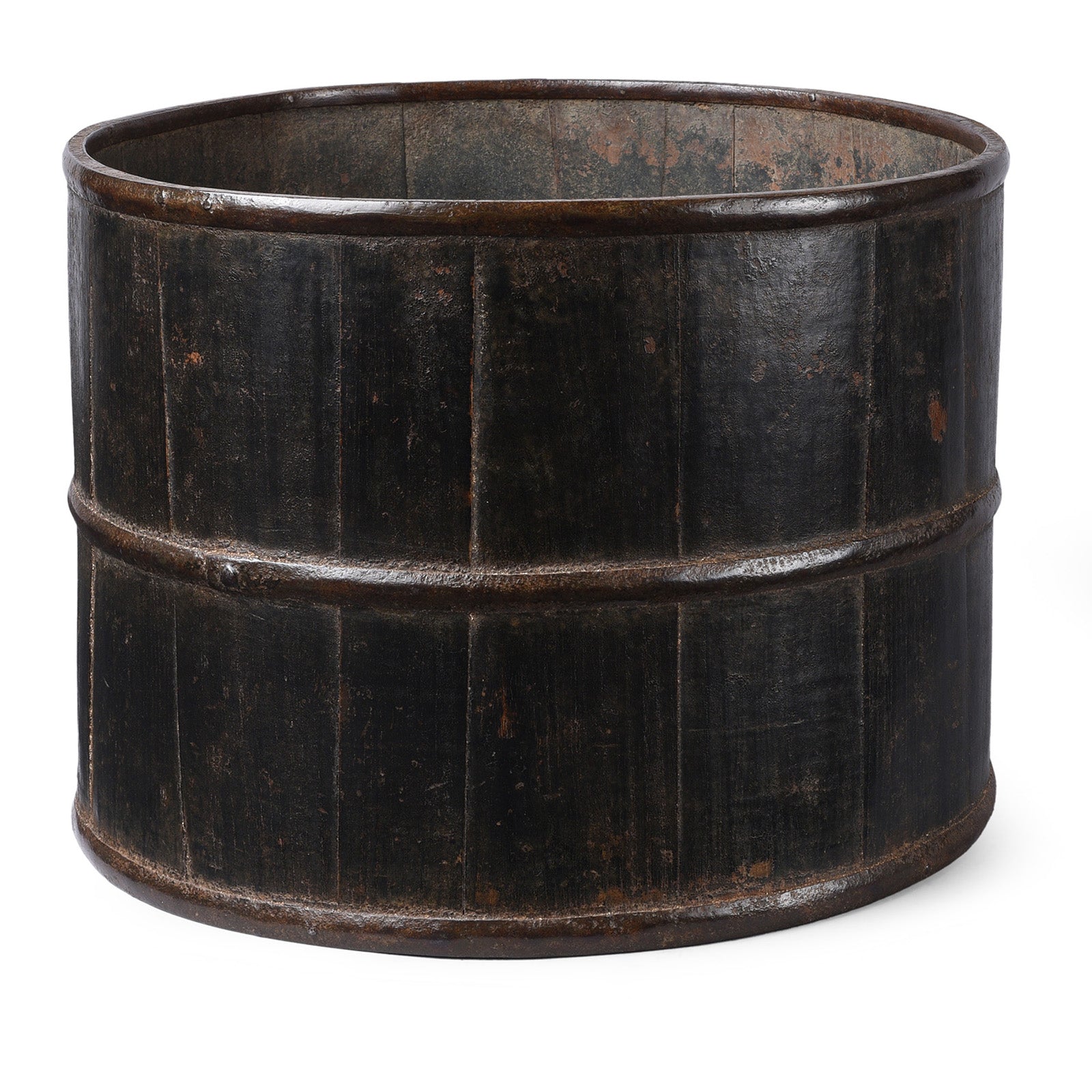 grain_measure_bin_or_planter_C2389V3 Iron Bound Chinese Dou Rice Measure - Ca 1910 - Image 1