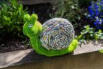 Stone & Grass Effect Snail Garden Ornament Resin Statue 28cm - Image 5