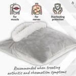 Grey Electric Heated Fleece Pillow with 8 Heat Settings - Image 5