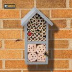 25cm Grey Wooden Insect House Bug Hotel with Hanging Hook