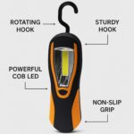 Magnetic LED Work Light with Hook for Garage & Workshop - Image 3